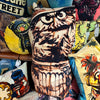 'Oscar' Surfboard shaped cushion in cotton velvet with a feather filled inner. 78 x 35cm