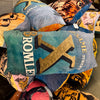 'Abby Cadabby' Surfboard shaped cushion in cotton velvet with a feather filled inner. 78 x 35cm