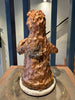 'Telly Monster’ Datsun Tran.  Paper magiclay, wire, resin and copper on a marble stand. 21 x 13 x 16 cm