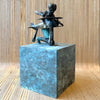 'Tinkering Away' David Bromley. Cast Bronze Mini Maquette with base. Edition of 35. 27cm height