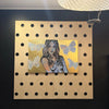 Rosie, David Bromley, acrylic on canvas with gold gilding, 100cm x 150cm