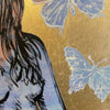 Rosie, David Bromley, acrylic on canvas with gold gilding, 100cm x 150cm