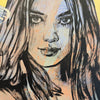 Rosie, David Bromley, acrylic on canvas with gold gilding, 100cm x 150cm