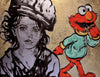 17. 'Every Day A Sunday' Sesame Street x Bromley, Acrylic on canvas with gold leaf gilding, 120 x 150cm