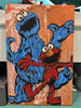 63. 'My Friends Cookie Monster and Elmo' Sesame Street x Bromley, Acrylic on canvas. 90 x 60cm