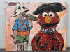 11. 'Searching For Adventure with Elmo' Sesame Street x Bromley, Acrylic on canvas with a varnish wash, 122 x 153cm