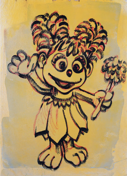 4. 'Abby Cadabby' Sesame Street x Bromley, Acrylic on handmade paper, 93 x 70cm
