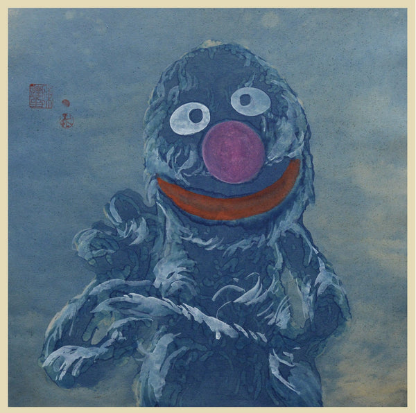 'Grover' Datsun Tran. Alcohol ink and gouache on mulberry paper. 68 x 68cm