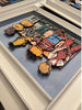 PRE ORDER 'Over the Fence with Bert and Ernie' Sesame Street x Bromley, Framed Paper Tole 3D work. Edition of 50. 29 x 40cm