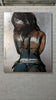 'Cheeky'. David Bromley. Acrylic on canvas with silver leaf gilding. 150cm x 120cm.