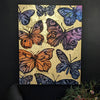 'Sunset Butterflies. David Bromley, Acrylic on canvas with gold leaf gilding. 150cm x 120cm.
