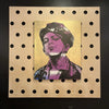 'Smoking Boy' David Bromley, Acrylic on canvas with gold leaf gilding, 150cm x 120cm