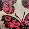 'Luminous Butterflies' David Bromley, Acrylic on canvas with silver leaf gilding, 150cm x 120cm