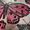 'Luminous Butterflies' David Bromley, Acrylic on canvas with silver leaf gilding, 150cm x 120cm