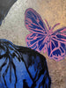 'Jade' David Bromley, Acrylic on canvas with silver leaf gilding, 150cm x 120cm
