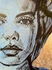'Jade' David Bromley, Acrylic on canvas with silver leaf gilding, 150cm x 120cm