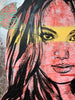 'Rosie' David Bromley, Acrylic on Canvas with silver leaf gilding, 150cm x 120cm,