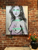 'Helen' David Bromley. Acrylic on canvas with silver leaf gilding. 120cm x 90cm.