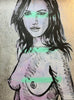 'Helen' David Bromley. Acrylic on canvas with silver leaf gilding. 120cm x 90cm.