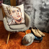 'Sundays' Linen Cushion by Bromley Studio. 60 x 60cm