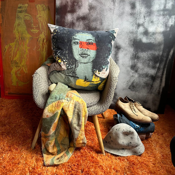 'Milan' ' Velvet Cushion by Bromley Studio. 60 x 60cm
