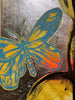 'Rosie' David Bromley, Acrylic on Canvas with silver leaf gilding, 150cm x 120cm,,