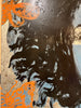 'Milan' David Bromley. Acrylic on canvas with silver. 150cm x 120cm.