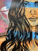'Pania Rose' David Bromley, Acrylic on canvas with silver leaf gilding, 150cm x 120cm