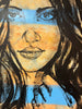 'Pania Rose' David Bromley, Acrylic on canvas with silver leaf gilding, 150cm x 120cm