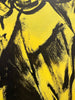 'Bubble Boy' David Bromley, Acrylic on canvas with silver leaf gilding, 150cm x 120cm