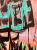 '3 Girls over the fence' David Bromley. Acrylic on canvas. 150cm x 120cm.