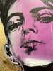 'Smoking Boy' David Bromley, Acrylic on canvas with gold leaf gilding, 150cm x 120cm