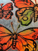 'Vibrant Butterflies II' David Bromley, Acrylic on Canvas with silver leaf gilding, 90cm x 60cm