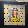 'Rosie' David Bromley, Acrylic on Canvas with silver leaf gilding, 150cm x 120cm,,