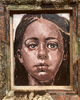 'Girl Portrait II' David Bromley. Acrylic on canvas with handmade frame. 54cm x 44cm.