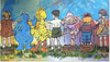 1. 'In Your Neighbourhood' David Bromley. Acrylic on canvas. 160 x 280cm