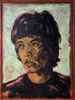 'Mick II' David Bromley. Acrylic and oil on vintage silk screen. 147 x 110cm