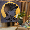 ‘Smoking Boy I’ David Bromley. Acrylic on canvas with gold leafing and varnish wash. 150 x 150cm