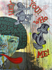 ‘Hey You? Who Me???’ Gorè. Acrylic on canvas. 120 x 270cm triptych (135 x 285.5cm frame size).