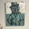 'Mr. Fox' David Bromley. Acrylic on linen with a varnish wash. 46 x 38cm
