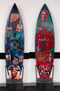 7. 'Stage Fright' David Bromley customised surfboard. 180cm
