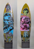 47. 'Adventures with Keef' David Bromley customised surfboard
