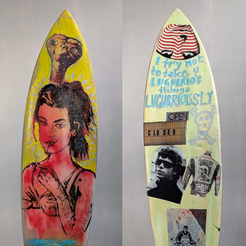 51. 'Alien Brain' David Bromley customised surfboard
