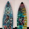 8. 'Wretched Excess' David Bromley customised surfboard. 180cm