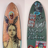 11. 'I Don't Know The Future' David Bromley customised surfboard. 200cm