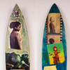 16. 'What the f**k does it have to do with me' David Bromley customised surfboard 187cm