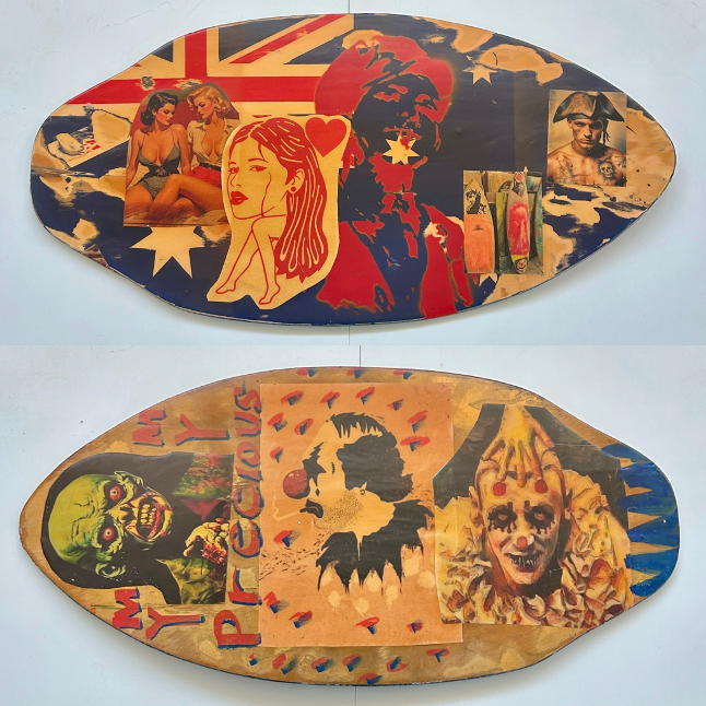 2. 'My Precious' David Bromley customised skim board. 100 x 50cm