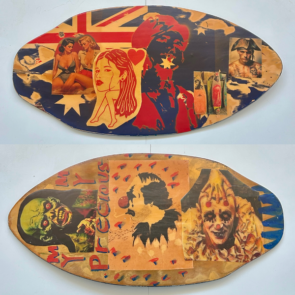 2. 'My Precious' David Bromley customised skim board. 100 x 50cm