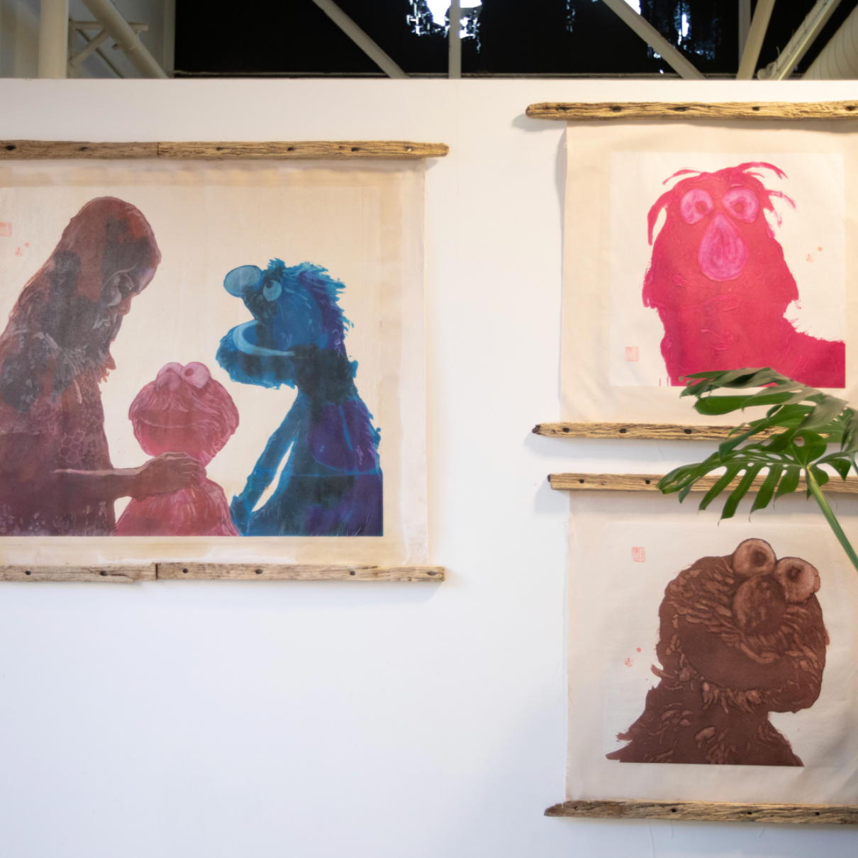 'Ember and Friends II' Datsun Tran. Alcohol ink and gouache on mulberry paper. $1500