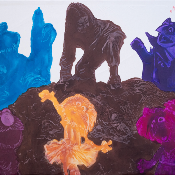 'Ember and Friends III' Alcohol ink and gouache on mulberry paper. 96 x 129cm $2200